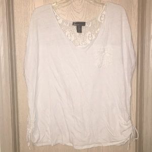 White lace Lane Bryant shirt